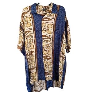 VTG KosiBali Collection Men's XL Lightweight Hawaiian Floral Pattern Summer Top